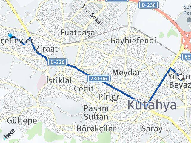 Bahçelievler Yıldırım Beyazıt Arası Kaç Km - Yol Tarifi
