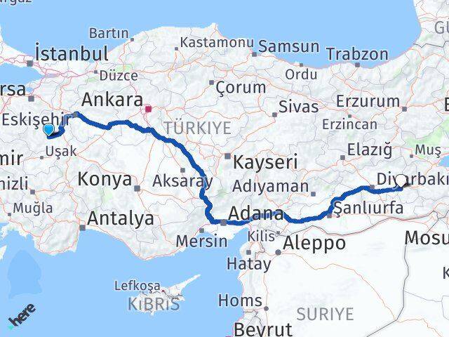 Kütahya Çavdarhisar Batman Arası Kaç Km - Yol Haritası