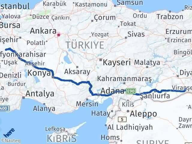 Kütahya Çavdarhisar Mardin Arası Kaç Km - Yol Haritası