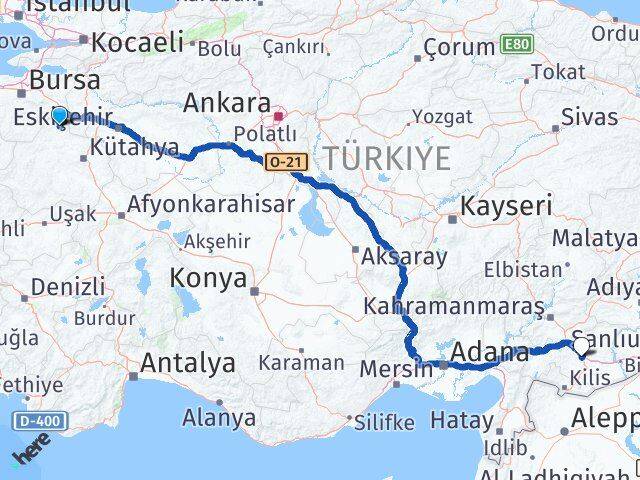 Kütahya Domaniç Gaziantep Arası Kaç Km - Yol Haritası