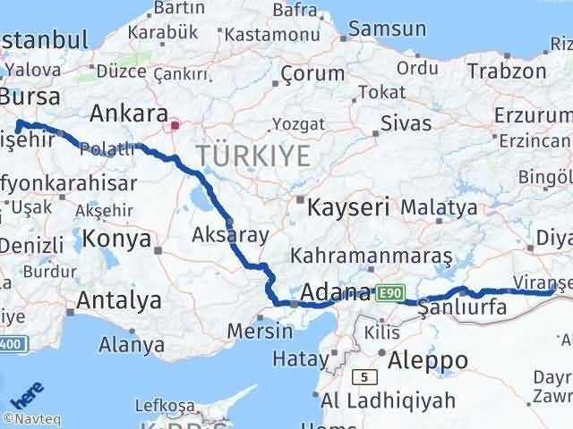 Kütahya Domaniç Mardin Arası Kaç Km - Yol Haritası