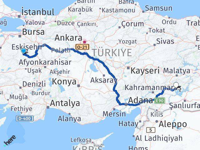Kütahya Emet Adıyaman Arası Kaç Km - Yol Haritası