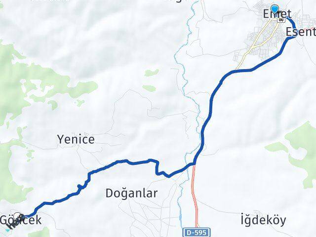 Kütahya Emet Göncek Emet Arası Kaç Km - Yol Haritası