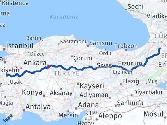 Kütahya Hisarcık Ardahan Arası Kaç Km - Yol Haritası