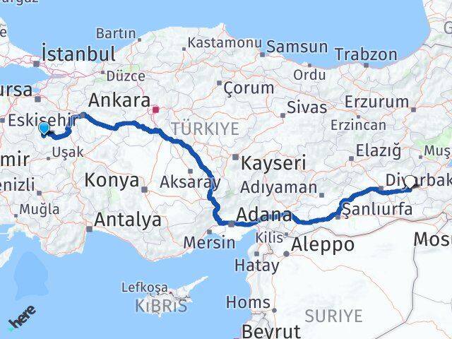 Kütahya Hisarcık Batman Arası Kaç Km - Yol Haritası