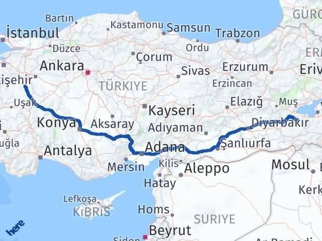 Kütahya Hizan Bitlis Arası Kaç Km - Yol Haritası