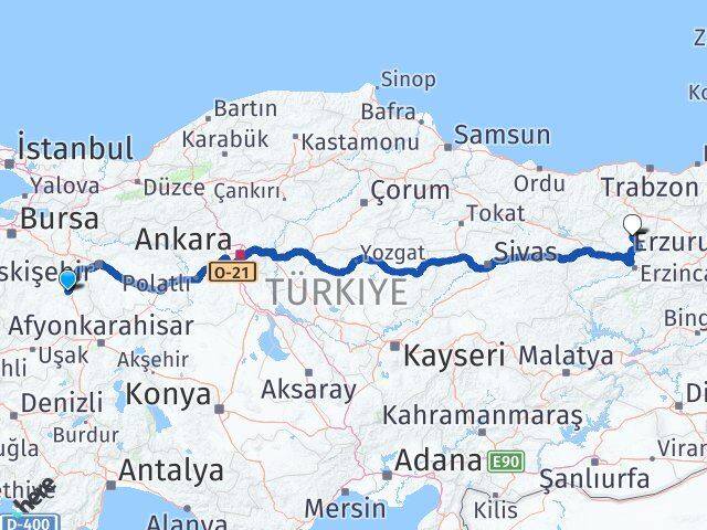 Kütahya Kelkit Gümüşhane Arası Kaç Km - Yol Haritası