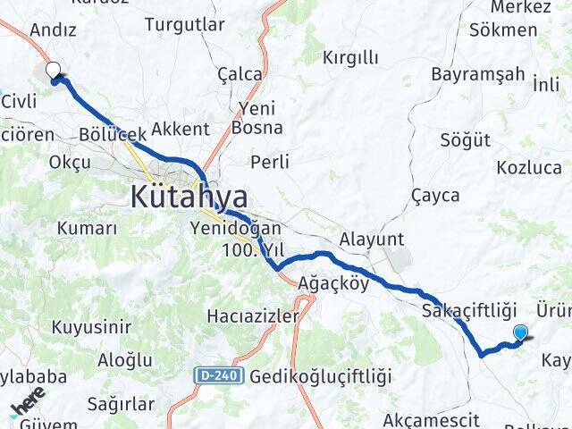 Muhatboğazı Kütahya Sağlık Bilimleri Üniversitesi Arası Kaç Km - Yol Tarifi