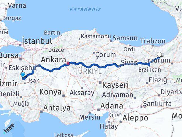 Kütahya Şaphane Bayburt Arası Kaç Km - Yol Haritası