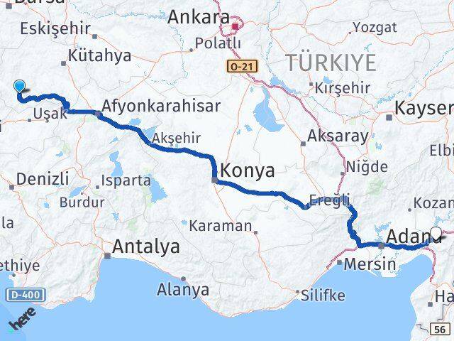 Kütahya Şaphane Osmaniye Arası Kaç Km - Yol Haritası