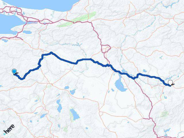 Kütahya Simav Kayseri Arası Kaç Km - Yol Haritası