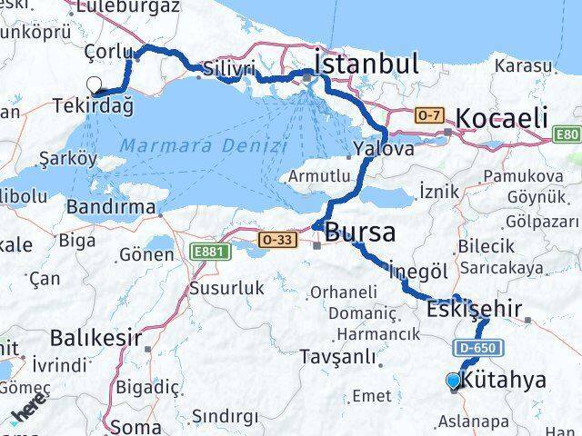 Kütahya Süleymanpaşa Arası Kaç Km - Yol Tarifi