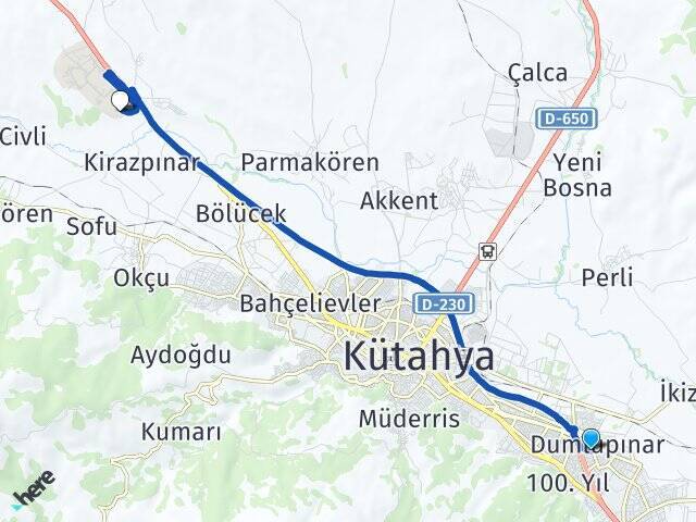 Yunusemre Dumlupınar Üniversitesi Arası Kaç Km - Yol Tarifi