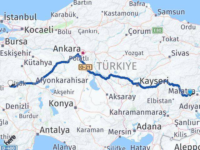 Akçadağ Uşak Arası Kaç Km - Yol Tarifi