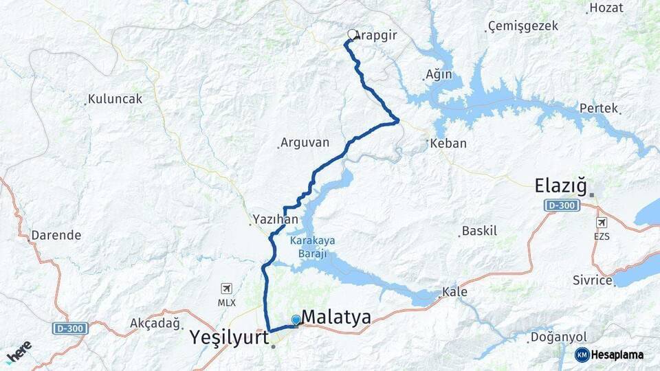 Malatya Arapgir Arası Kaç Km - Yol Haritası