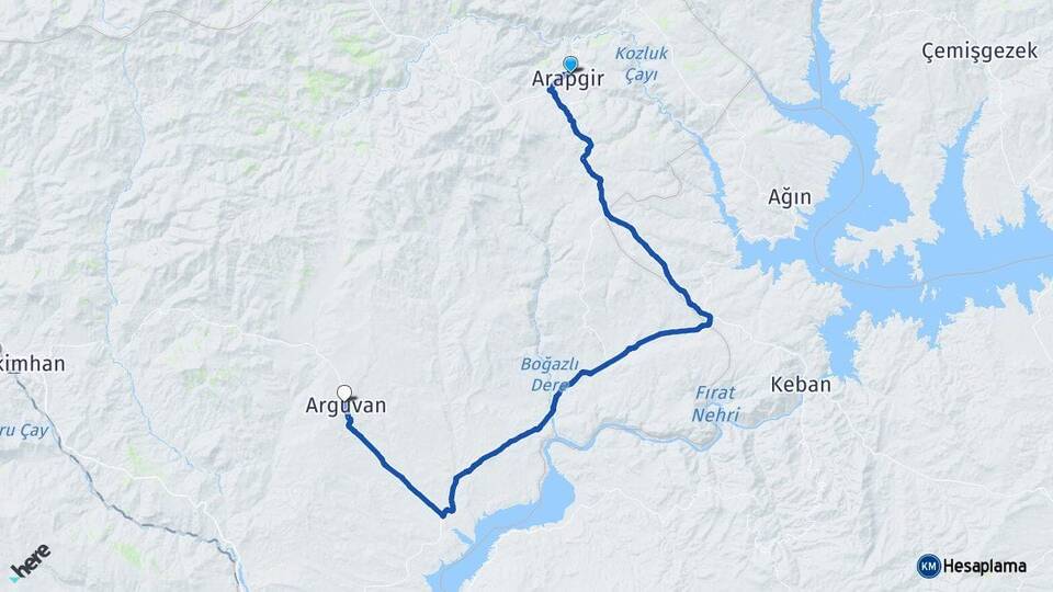 Malatya Arapgir Arguvan Arası Kaç Km - Yol Haritası