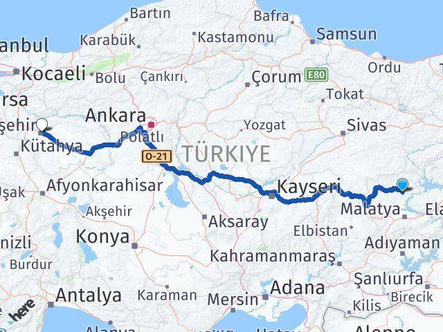 Arguvan Eskişehir Arası Kaç Km - Yol Tarifi