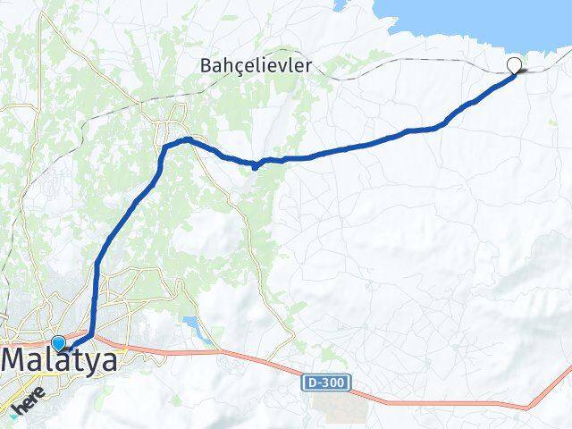 Malatya Battalgazi Ağılyazı Battalgazi Arası Kaç Km - Yol Haritası
