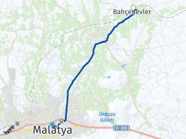 Malatya Battalgazi Bahçelievler Battalgazi Arası Kaç Km - Yol Haritası