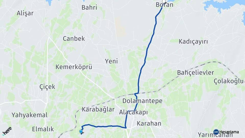 Malatya Battalgazi Boran Battalgazi Arası Kaç Km - Yol Haritası