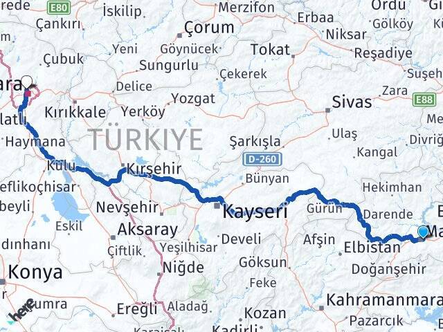 Çöşnük Turgut Özal Üniversitesi Arası Kaç Km - Yol Tarifi