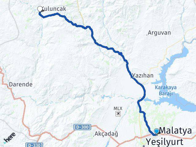 Malatya Battalgazi Kuluncak Arası Kaç Km - Yol Haritası