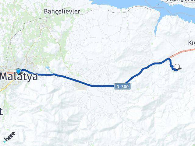 Malatya Battalgazi Merdivenler Battalgazi Arası Kaç Km - Yol Haritası