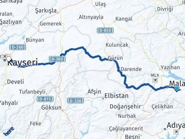 Merkez Beydağı Talas Arası Kaç Km - Yol Tarifi