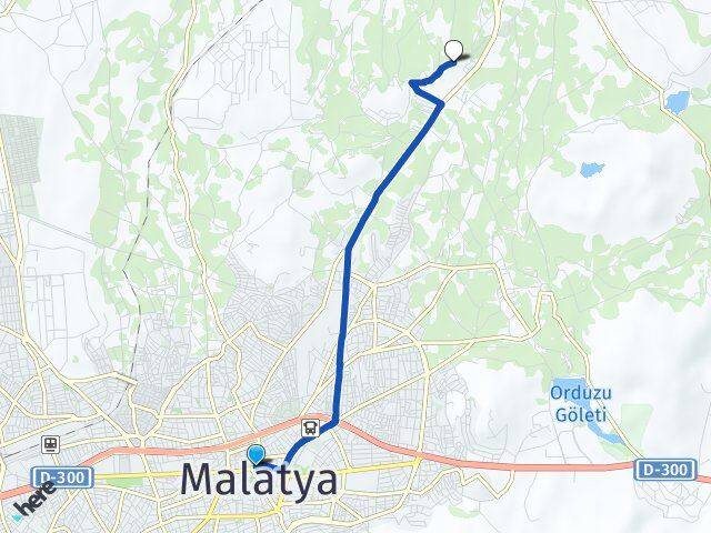 Malatya Battalgazi Meydanbaşı Battalgazi Arası Kaç Km - Yol Haritası