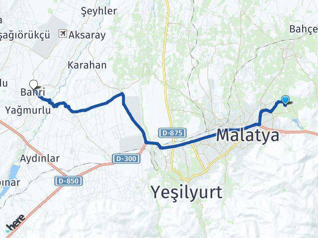 Orduzu Bahri Arası Kaç Km - Yol Tarifi