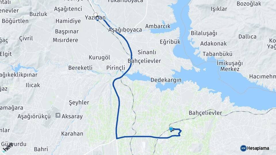Malatya Battalgazi Yazıhan Arası Kaç Km - Yol Haritası
