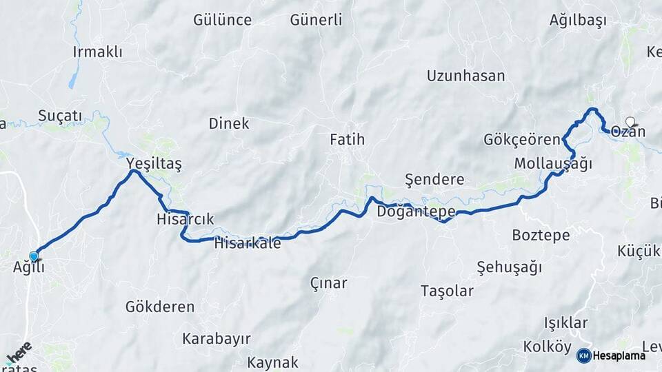 Balaban Ozan Arası Kaç Km - Yol Tarifi