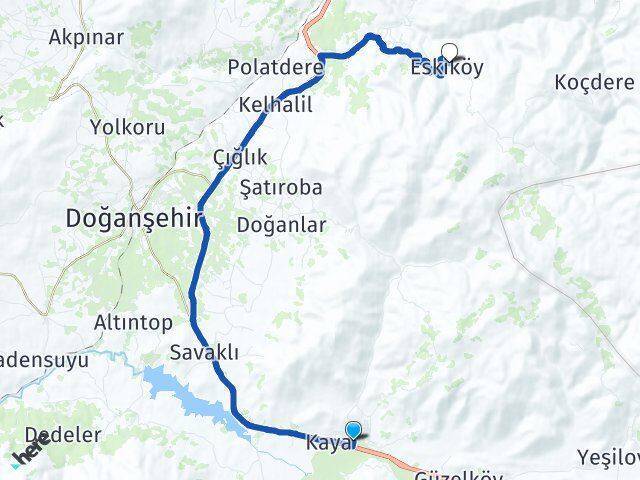 Sürgü Eskiköy Arası Kaç Km - Yol Tarifi