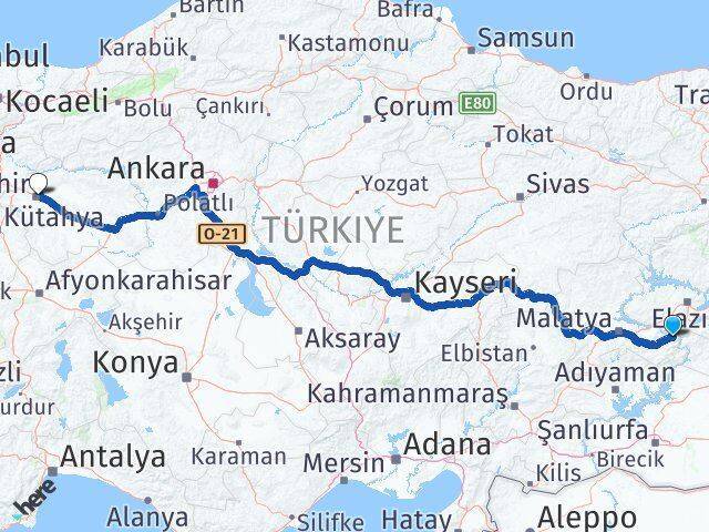 Doğanyol Eskişehir Arası Kaç Km - Yol Tarifi