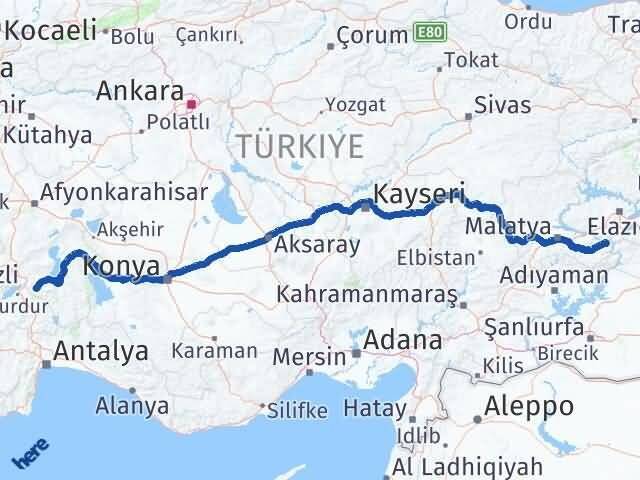 Doğanyol Isparta Arası Kaç Km - Yol Tarifi