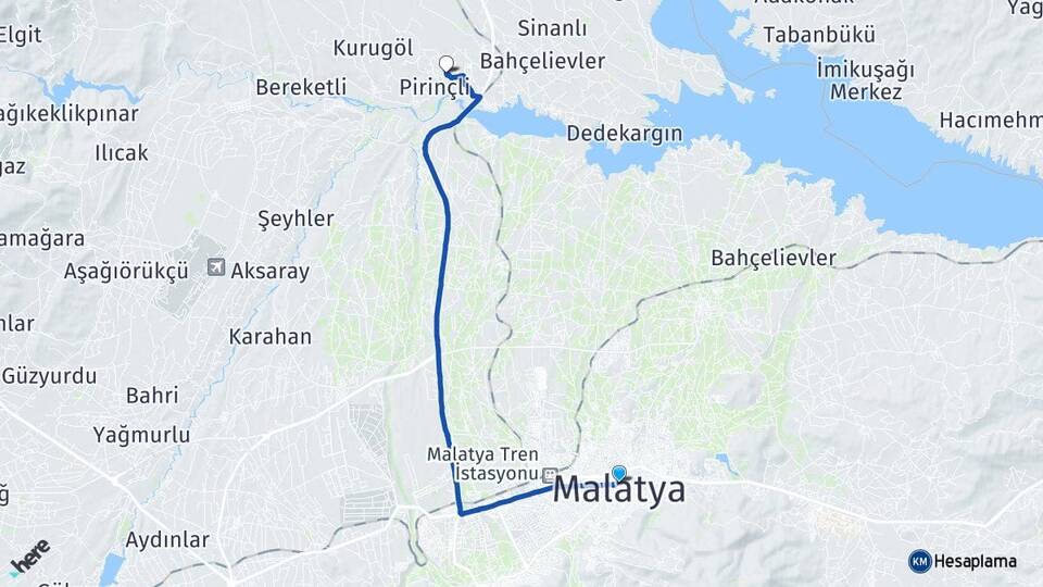 Malatya Durucasu Yazıhan Arası Kaç Km - Yol Haritası