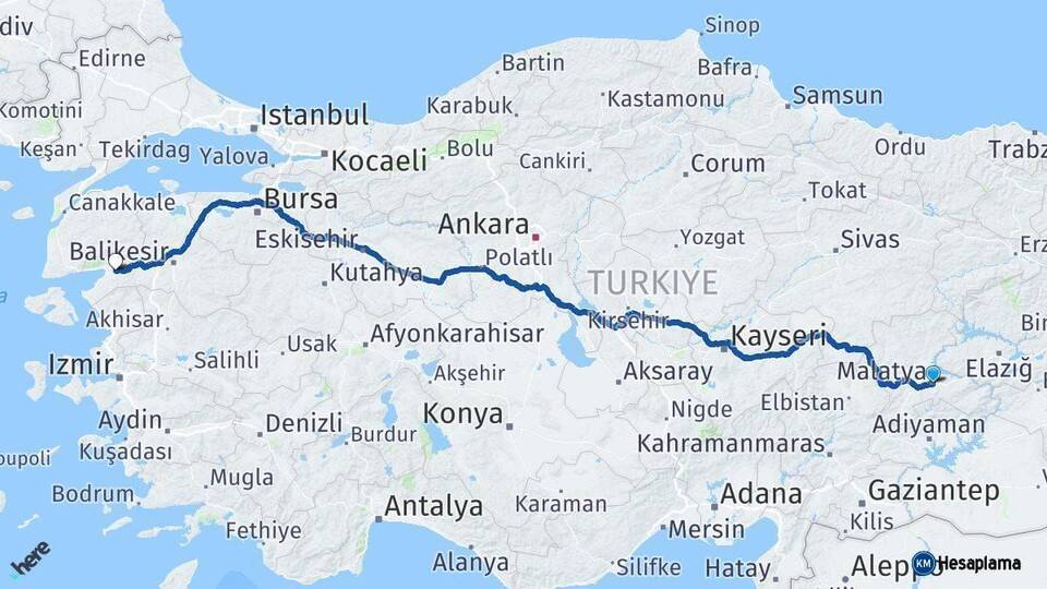 Malatya Havran Arası Kaç Km - Yol Tarifi