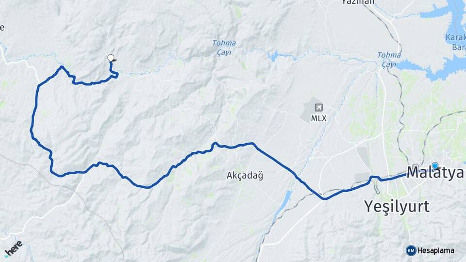 Malatya Ilıca Darende Arası Kaç Km - Yol Haritası