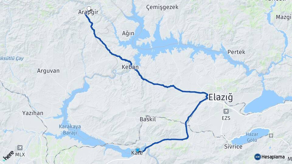 Malatya Kale Arapgir Arası Kaç Km - Yol Haritası