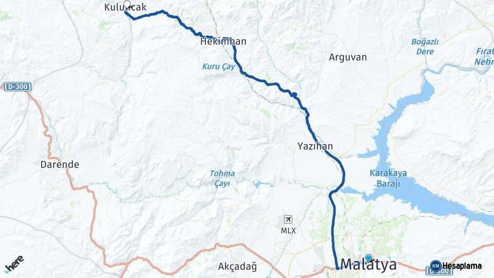 Malatya Kuluncak Arası Kaç Km - Yol Haritası