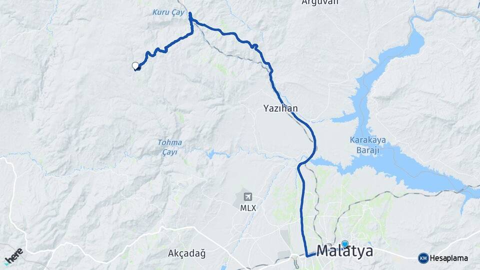 Malatya Kurşunlu Hekimhan Arası Kaç Km - Yol Haritası