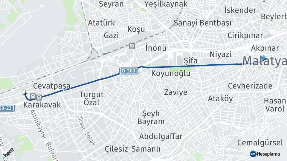Malatya Malatya Otobüs Terminali Arası Kaç Km - Yol Tarifi