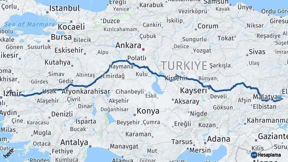 Malatya Manisa Arası Kaç Km - Yol Haritası