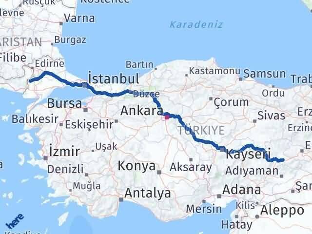 Malatya Meriç Arası Kaç Km - Yol Tarifi