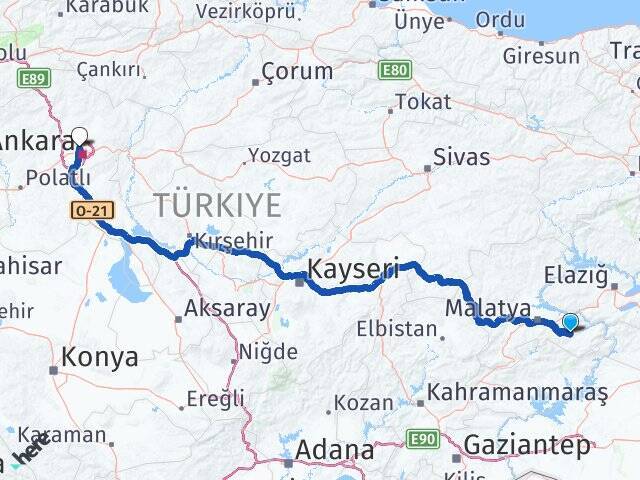 Çayköy Turgut Özal Üniversitesi Arası Kaç Km - Yol Tarifi