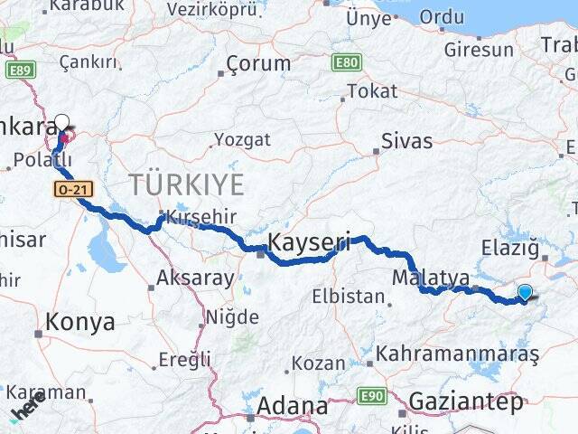 Koçköy Turgut Özal Üniversitesi Arası Kaç Km - Yol Tarifi