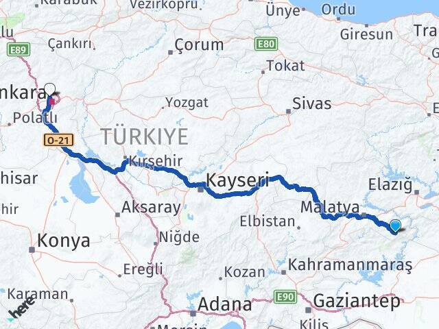 Nohutlu Turgut Özal Üniversitesi Arası Kaç Km - Yol Tarifi