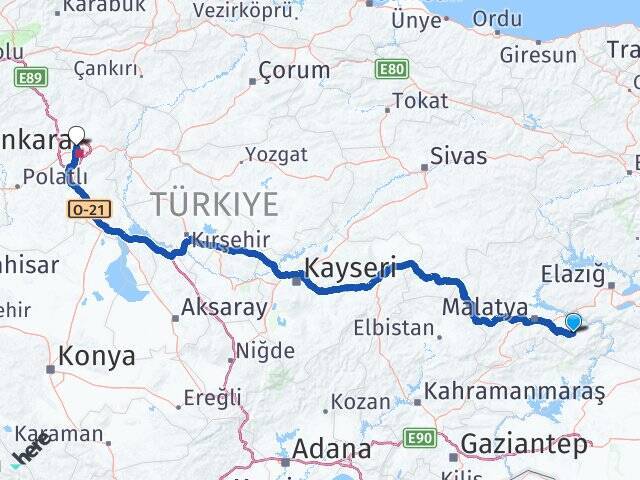 Ormaniçi Turgut Özal Üniversitesi Arası Kaç Km - Yol Tarifi