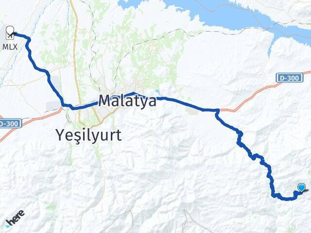 Söğütlü Malatya Havalimanı Arası Kaç Km - Yol Tarifi