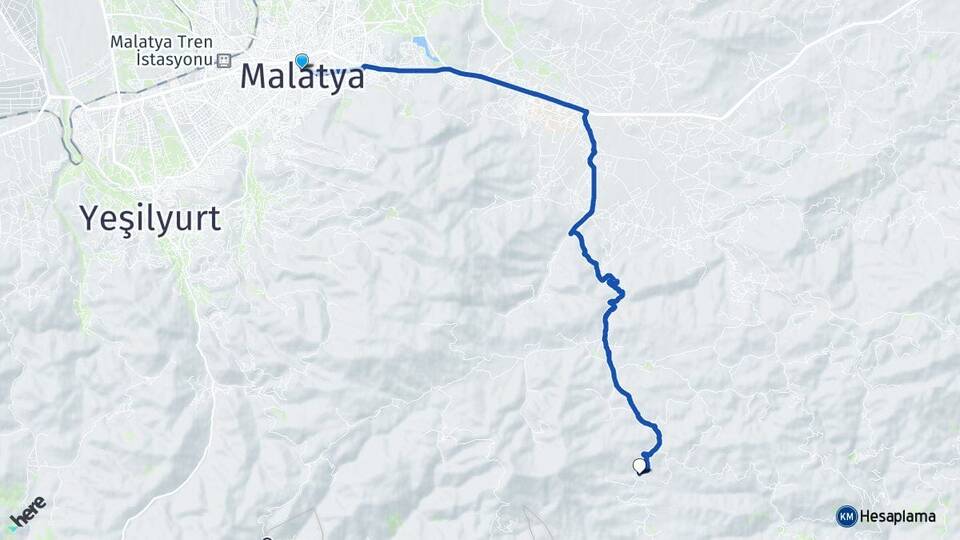 Malatya Uluköy Battalgazi Arası Kaç Km - Yol Haritası